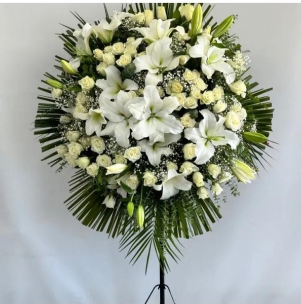 Ferforje Lilyum Beyaz Gül